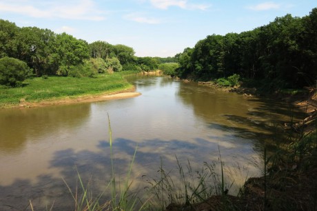 Osypané břehy - řeka Morava (1)