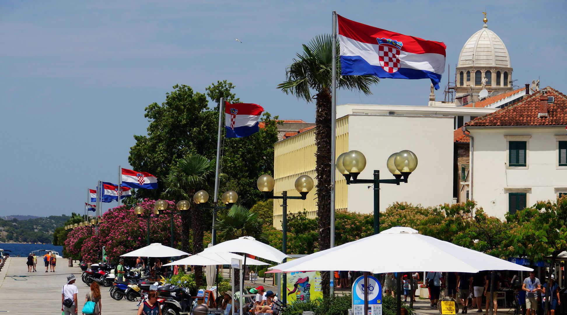 2017_07_Chorvatsko_Šibenik_nábřeží dr. Franja Tudmana