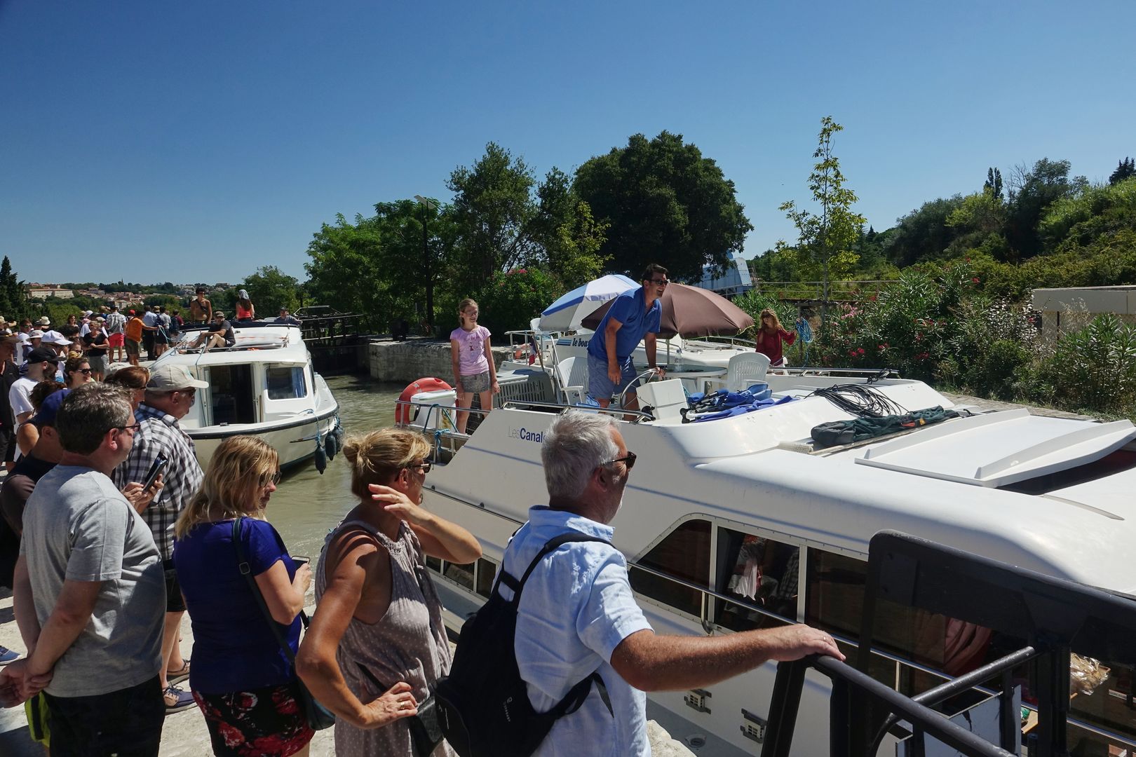 2018_08_15_Francie_Béziers_Canal du Midi_zdymadla ve Fonserannes_02