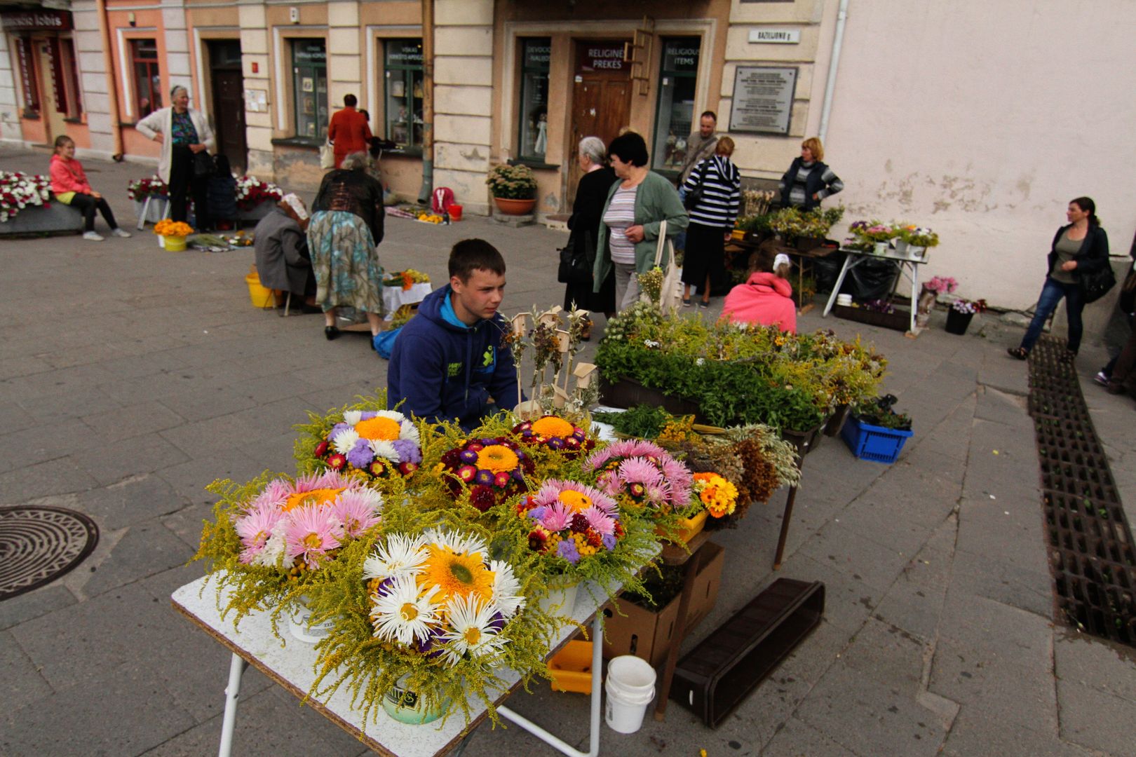 Trh květin na svátek Nanebevzetí panny Marie
